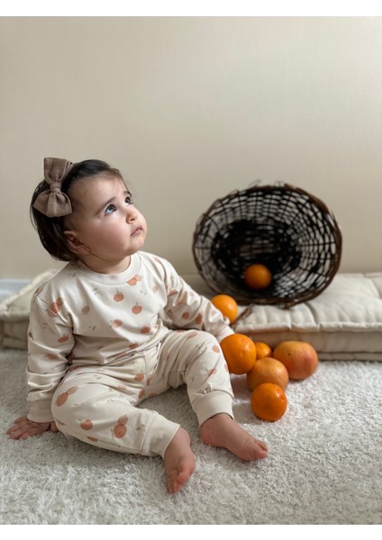 Pijama Takımı Uzun Kollu Baskılı Kız/erkek