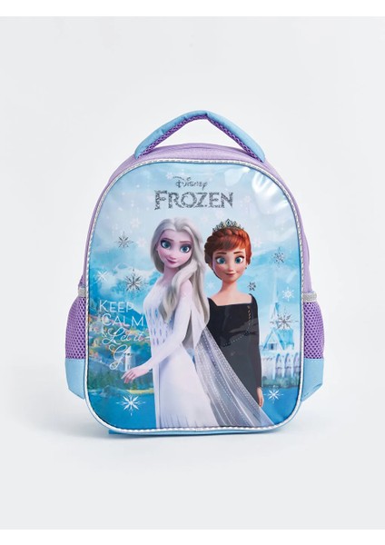 Koyu Lila Frozen Baskılı Kız Çocuk Okul Çantası