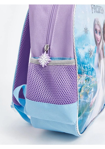 Koyu Lila Frozen Baskılı Kız Çocuk Okul Çantası