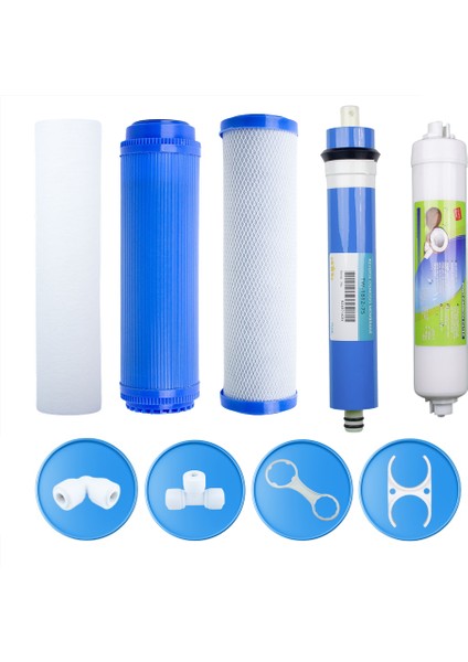 Açık Kasa Su Arıtma Cihazı Membranlı 5'li Filtre Set modelleri