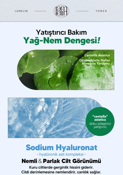 Hyalüronik Asit Içeren Nemlendirici Günlük Bakım Toniği Lamelin Hyaluronic Toner 300 ml