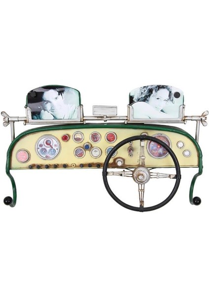 Dekoratif Metal Askı Çerçeveli ve Araba Konsolu Temalı Hediyelik