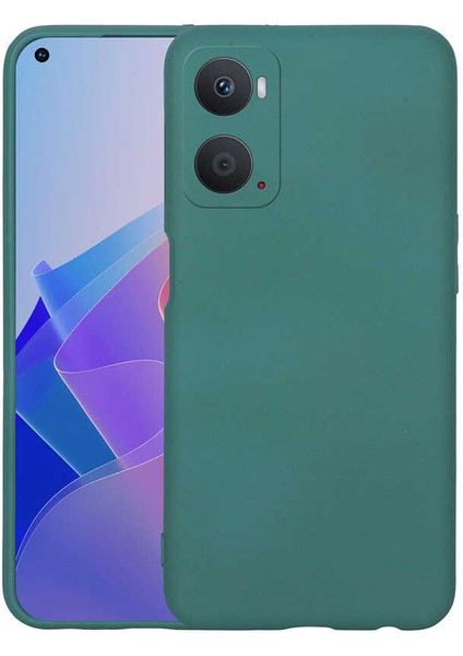 Oppo A76 Kılıf Zore Mara Laaakan Kapak-Koyu Yeşil