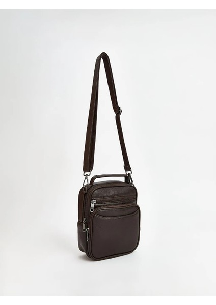 Kahverengi Deri Görünümlü Erkek Omuz Çantası fiyatları