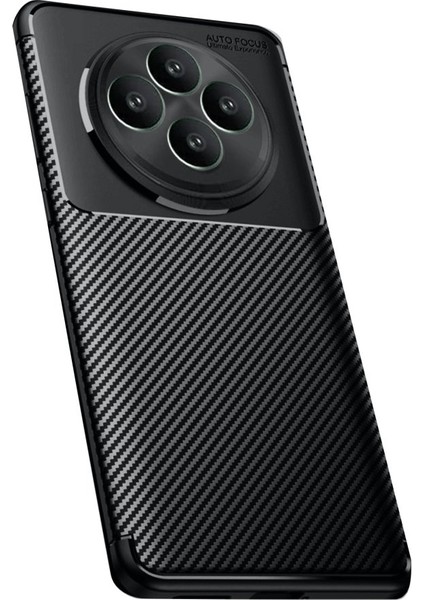 Oppo Reno 11FS Uyumlu Kılıf 3D Kamera Korumalı Karbon Silikon Leke Tutmaz Darbe Emici Kapak