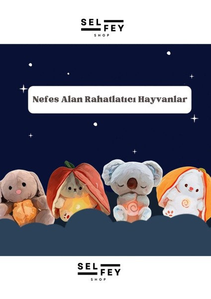 Nefes Alan Turuncu Şapkalı Tavşan