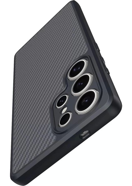 Samsung Galaxy S25 Ultra Kılıf Magsafe Şarj Özellikli Karbon Fiber Tasarımlı Elnino Ince Kapak modelleri
