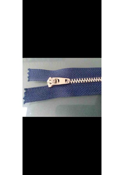 14 cm 20 Adet Kot Pantolon Fermuarı 4 No Metal Diş Dipli Fermuar Lacivert Renk
