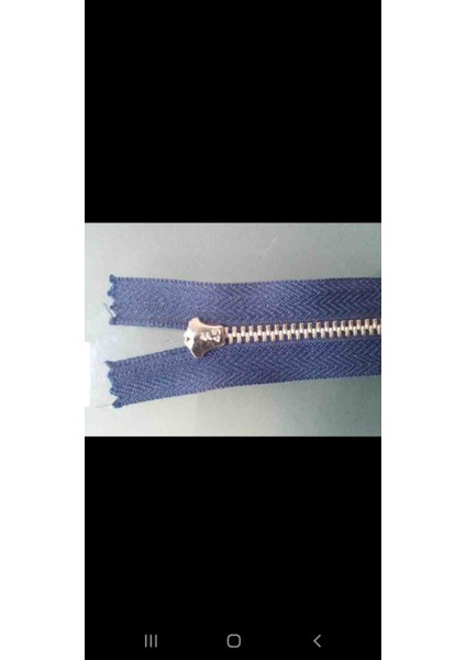 14 cm 20 Adet Kot Pantolon Fermuarı 4 No Metal Diş Dipli Fermuar Lacivert Renk