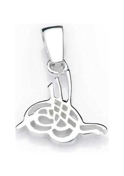 925 Ayar Gümüş Tuğralı Gümüş Kolye