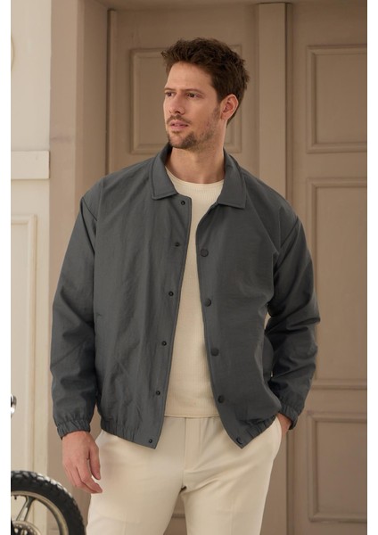 Erkek Paraşüt Mont Ceket Antrasit - 3621DNGR