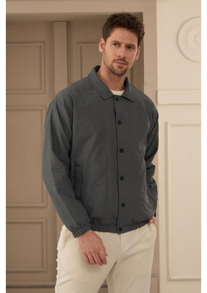 Erkek Paraşüt Mont Ceket Antrasit - 3621DNGR fiyatları