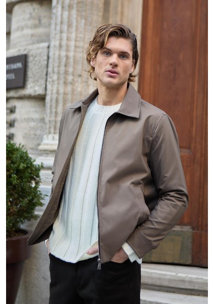 Erkek Su Geçirmez Mevsimlik Vizon Ceket Mont - 4015DNGR