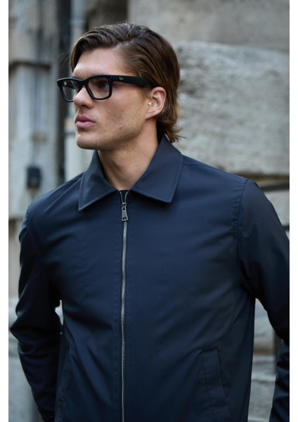 Erkek Su Geçirmez Mevsimlik Lacivert Ceket Mont - 4015DNGR fiyatları