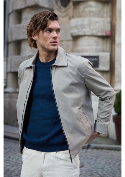 Erkek Su Geçirmez Mevsimlik Bej Ceket Mont - 4015DNGR fiyatları