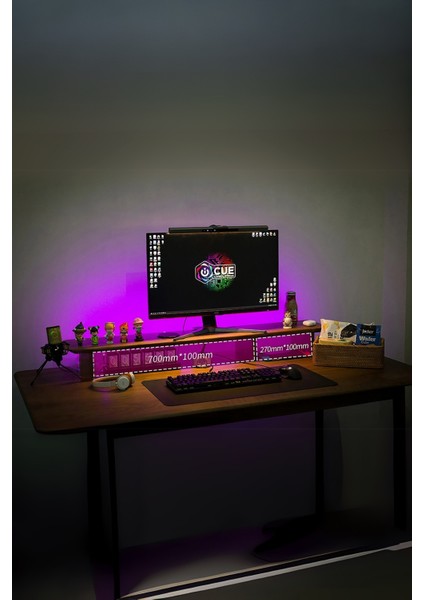 Triwood Ceviz Rengi - 3 Ayaklı Ahşap Bilgisayar Standı, Ekran ve Monitör Yükseltici (107X19 Cm)