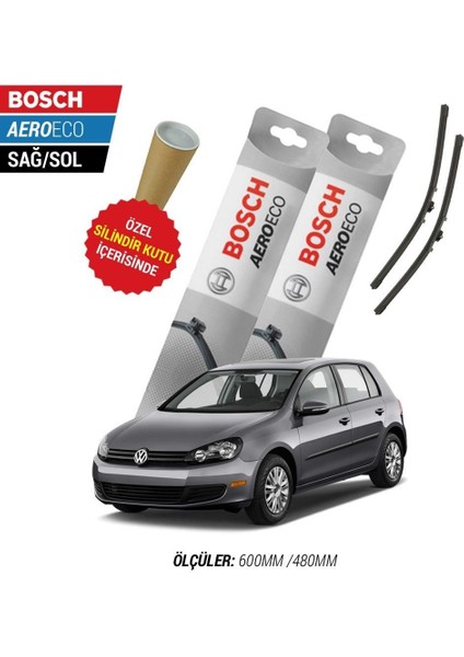 Volkswagen Golf 6 2011 Silecek Takımı Bosch Aeroeco