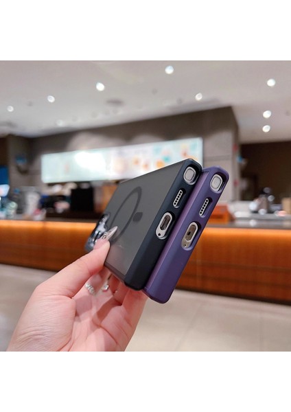 Samsung Galaxy S25 Ultra Kılıf Magsafe Şarj Özellikli Mat Arka Yüzey Sio Ser Sararmaz Kapak