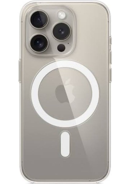 Iphone 14 Pro/ 15 Pro Magsafe Wireless Şarj Özellikli Şeffaf Kılıf