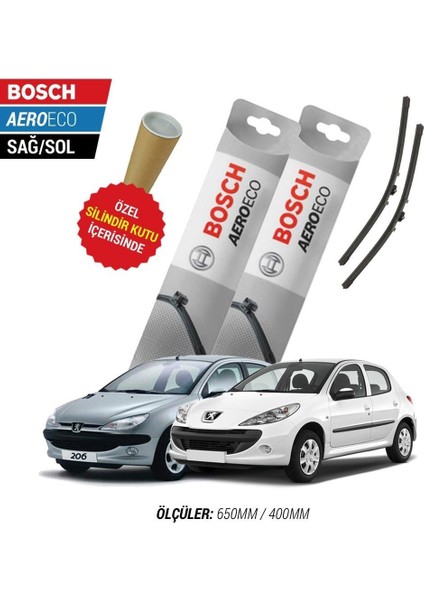 Peugeot 206 2012 Silecek Takımı Bosch Aeroeco