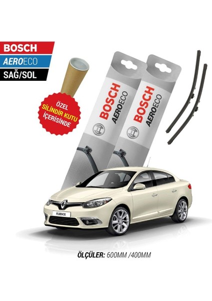 Renault Fluence 2011 Silecek Takımı Bosch Aeroeco