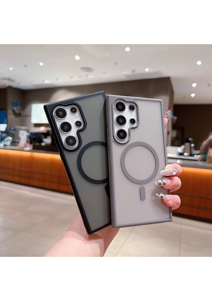 Samsung Galaxy S25 Ultra Kılıf Magsafe Şarj Özellikli Mat Arka Yüzey Sio Ser Sararmaz Kapak fırsatları