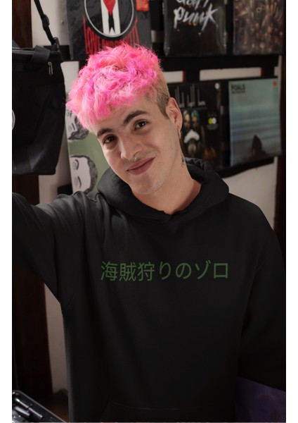One Piece Zoro Sırt Baskılı Kapüşonlu Sweatshirt, Unisex Oversize Anime Baskılı Hoodie fiyatları