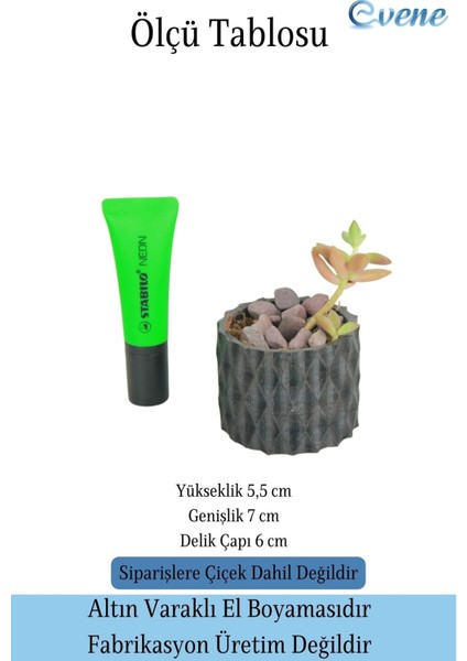 Mini Çiçek Saksı Küçük Sukulent Siyah Kaktüs Saksısı Baklava Çizgili Model modelleri