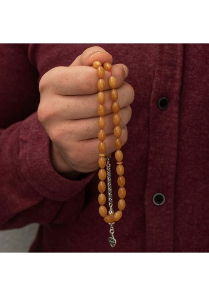 Gümüş Püskül Arpa Sıkma Kehribar Tesbih modelleri