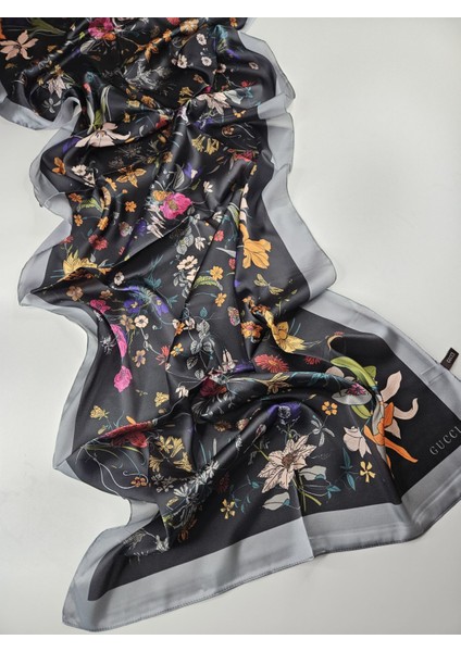 Vual Ipek Şal Papatya Desenli Gri Siyah fiyatları