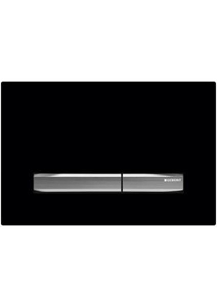 Geberit SIGMA50 115.788.DW.2 Kumanda Paneli, Çift Basmalı, Siyah, Krom Butonlu