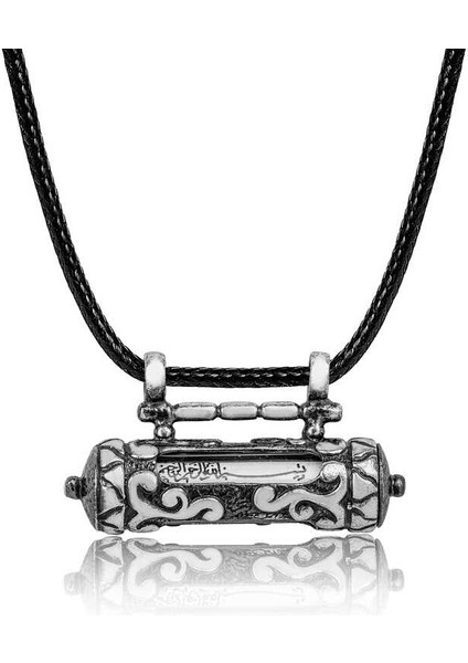 925 Ayar Gümüş Desenli Cevşen Dualı Gümüş Kolye