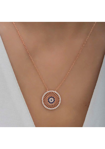 ​925 Ayar Gümüş Nazar Kadın Gümüş Kolye modelleri