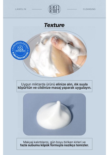 Hyalüronik Asit Içeren Temizleme Köpüğü Lamelin Moisture Foaming Hyaluronic Acid 100ML fiyatları