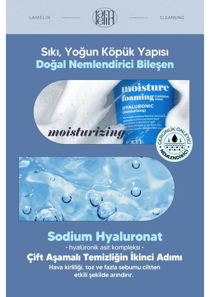 Hyalüronik Asit Içeren Temizleme Köpüğü Lamelin Moisture Foaming Hyaluronic Acid 100ML fırsatları