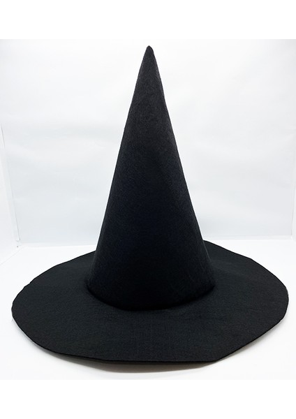 Parti Aksesuar Siyah Renk Keçe Cadı Şapkası 35X38 cm