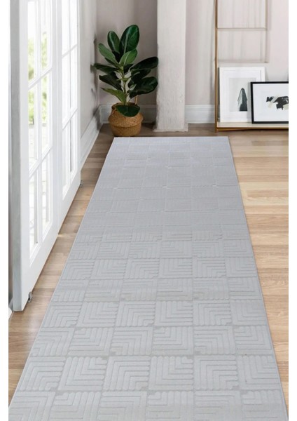 8356A Krem Bohem Modern Iskandinav Dokuma Halı Kesme Yolluk-Koridor-Antre-Yatak Odası-Mutfak-Hol