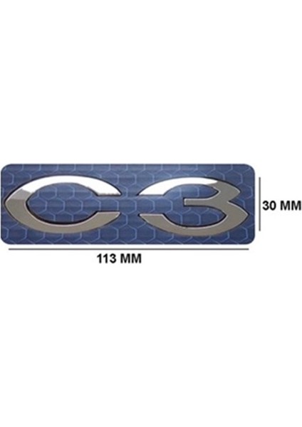 Arka Bagaj Yazı Cıtroen C3 (2009-2016) '' C3 ''
