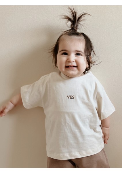 T-Shirt Kız Erkek Bisiklet Yaka Kısa Kol Tişört