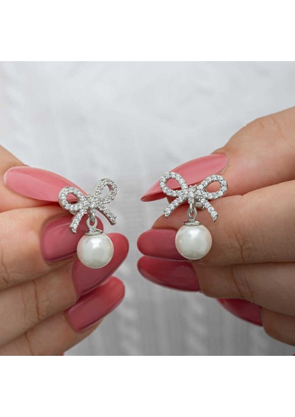 Gümüş Fiyonk Inci Kadın Çivili Küpe fiyatları