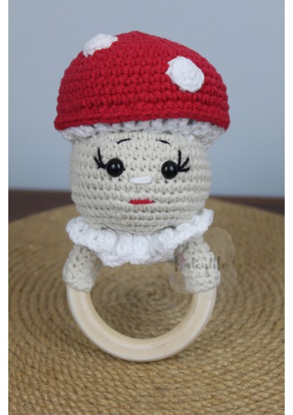 - Amigurumi Organik Mantar Çıngırak Diş Kaşıyıcı