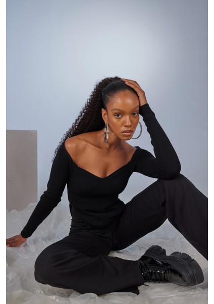 Uzun Kol Kalp Yaka Rolla Kazak fiyatları