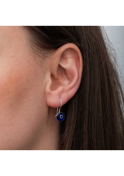 Gümüş Sallantılı Nazar Kadın Küpe modelleri