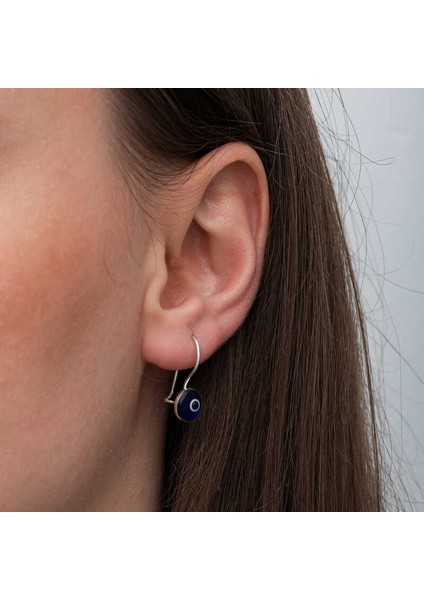 Gümüş Sallantılı Nazar Kadın Küpe indirimleri