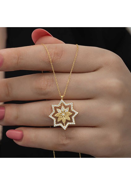 Gümüş Gold Kar Tanesi Kadın Kolye fiyatları