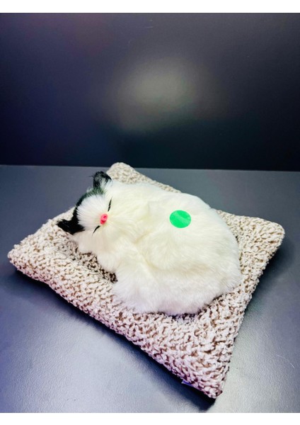 Gerçek Görünümlü Sesli Peluş Oyuncak Kedi 13*16 cm