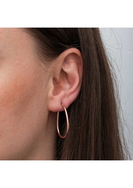 Gümüş Damla Halka Küpe modelleri