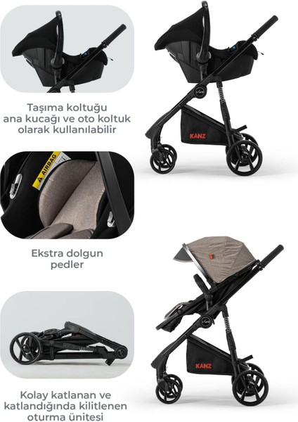 s-Go Travel Sistem Bebek Arabası Gri
