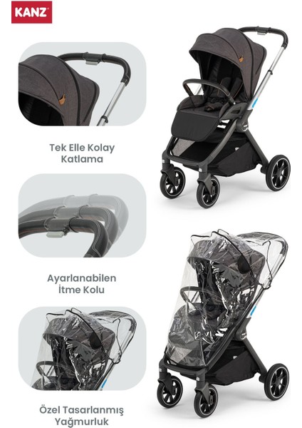 Easygo Bebek Arabası Siyah