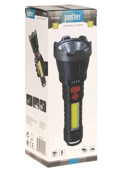 Panther PT-6106 USB Şarjlı El Feneri indirimleri